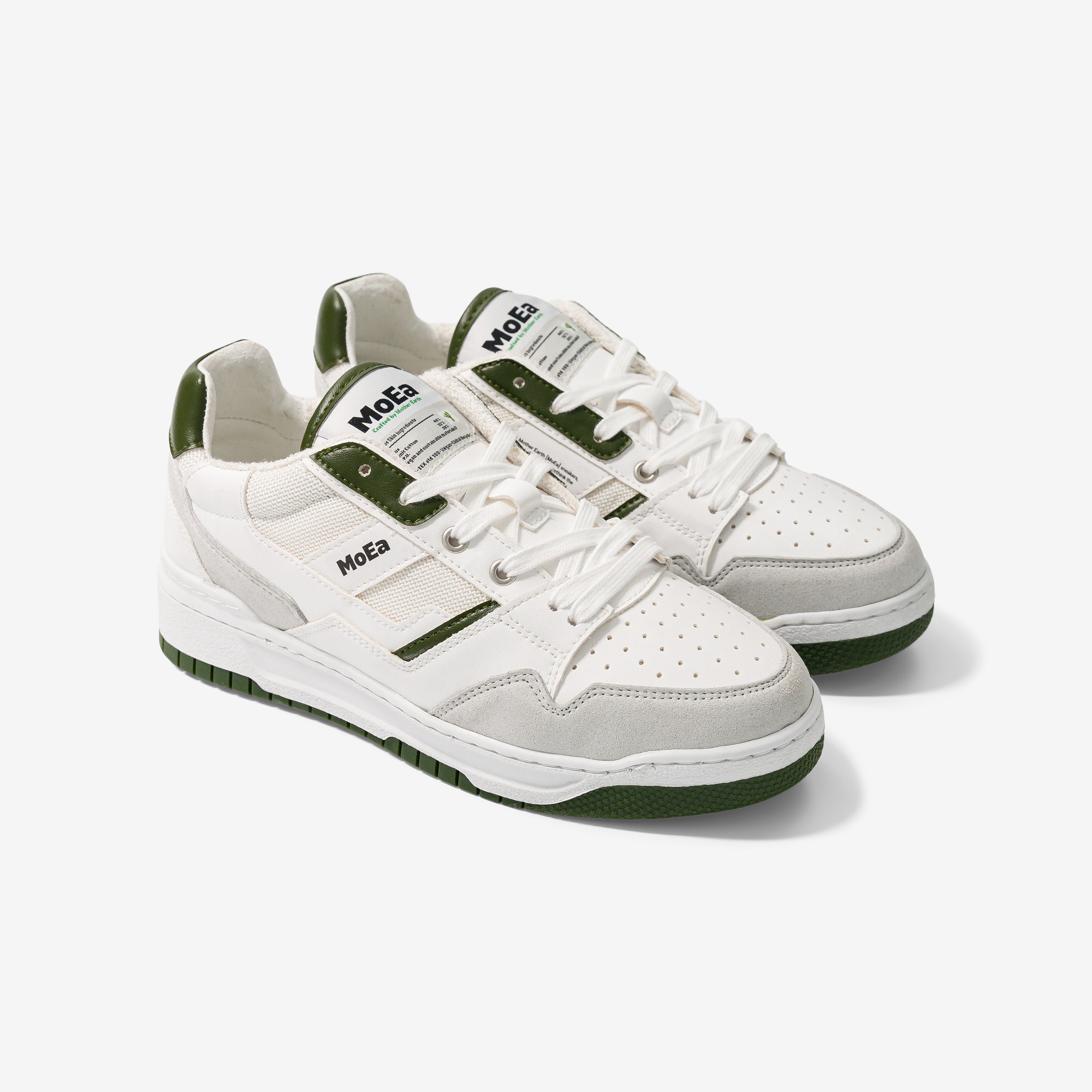MoEa men vegan Sneakers Gen2 Cactus White & Green