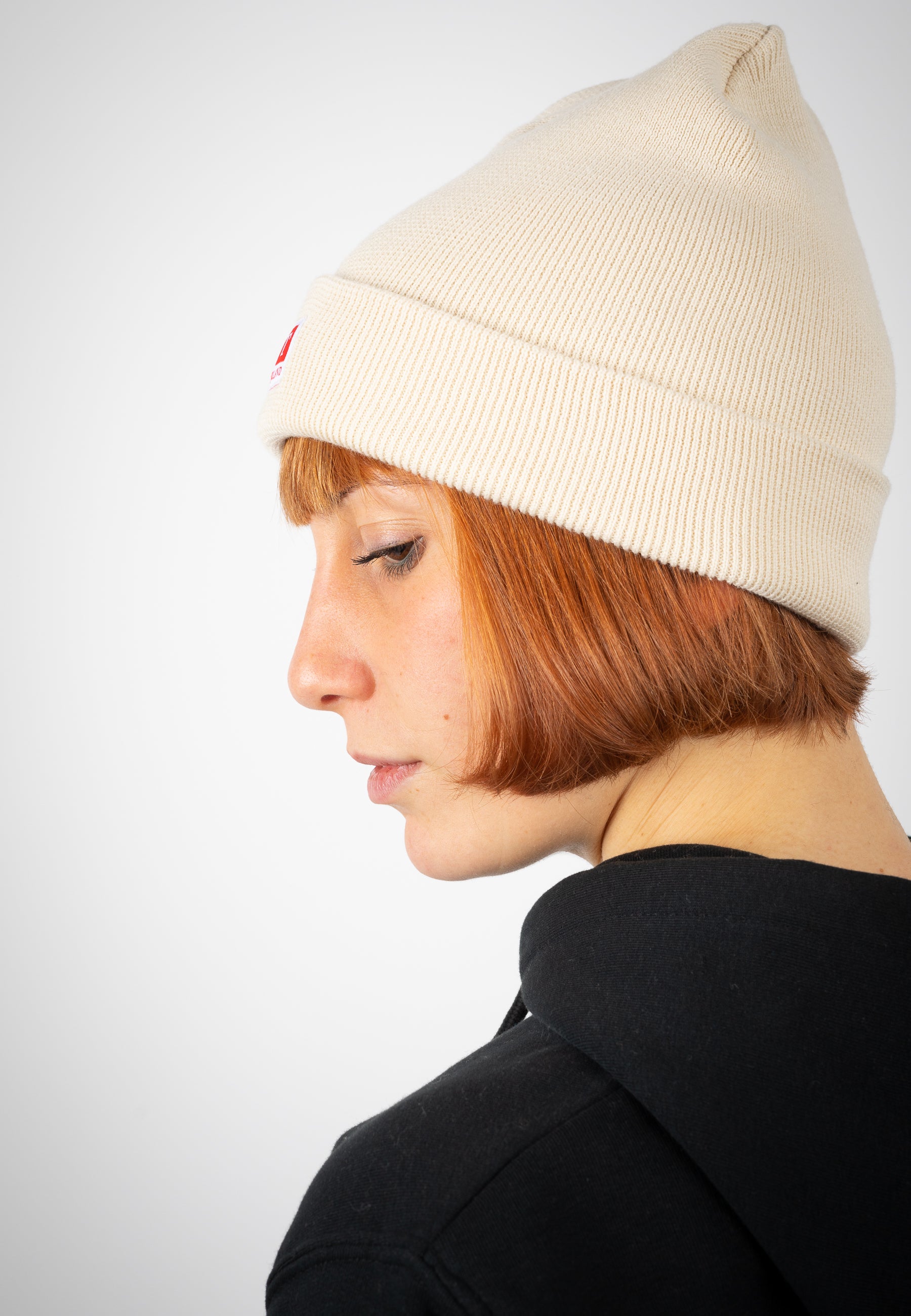 TORLAND Beanie Rippe Natürliche Creme