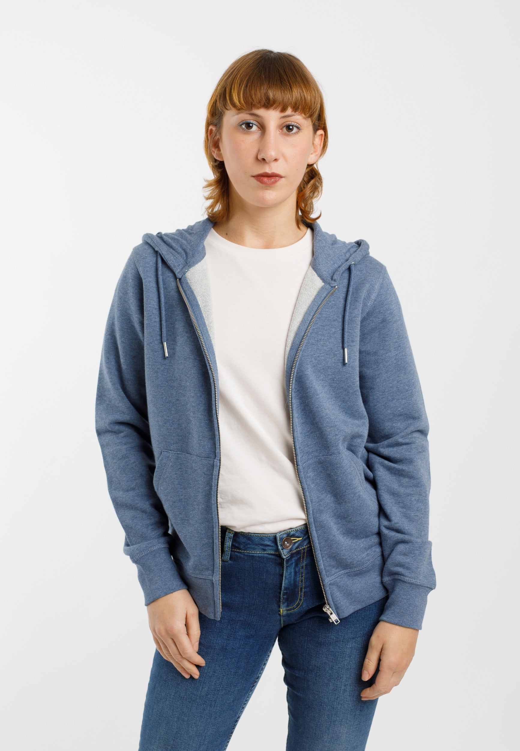 72410 - Herren vegan Zip Hoodie Connector Dark Heather Blue 72410 - Herren vegan Zip Hoodie Connector Dark Heather Blue