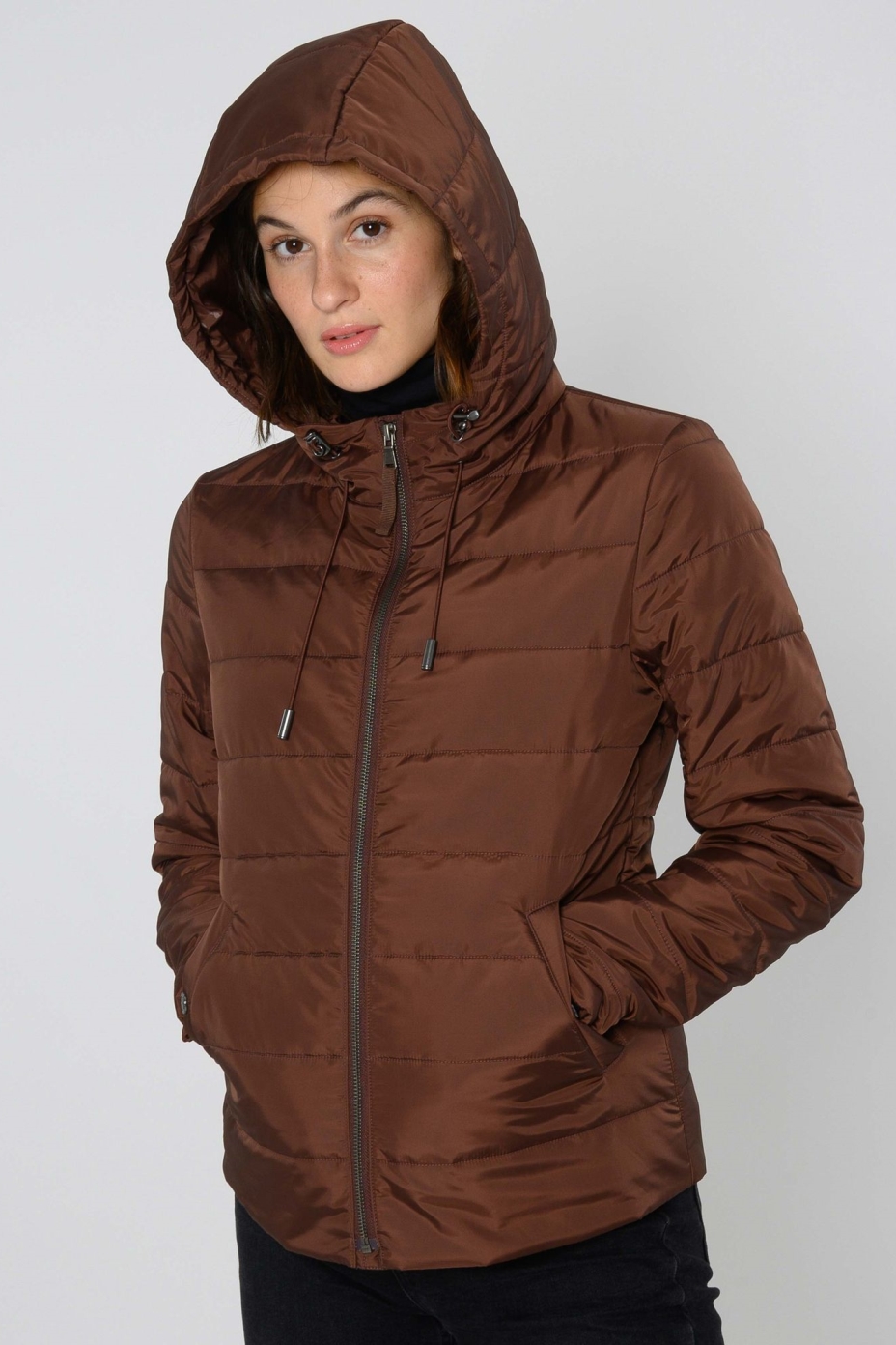 ThokkThokk Damen vegan Jacke Classic Deep Mahagoni Braun