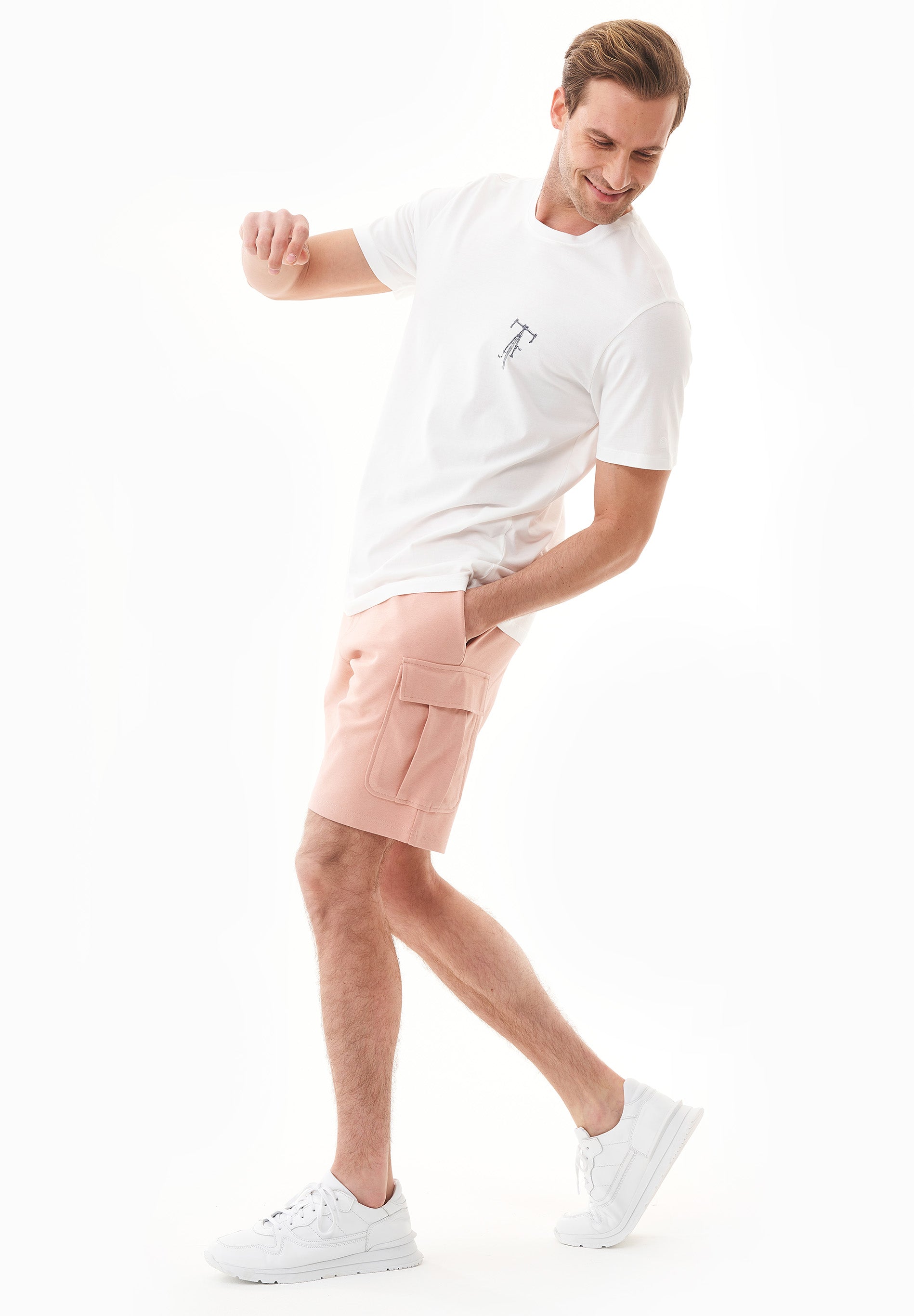 ORGANICATION Cargo Sweatshorts Dusty Blush Pink