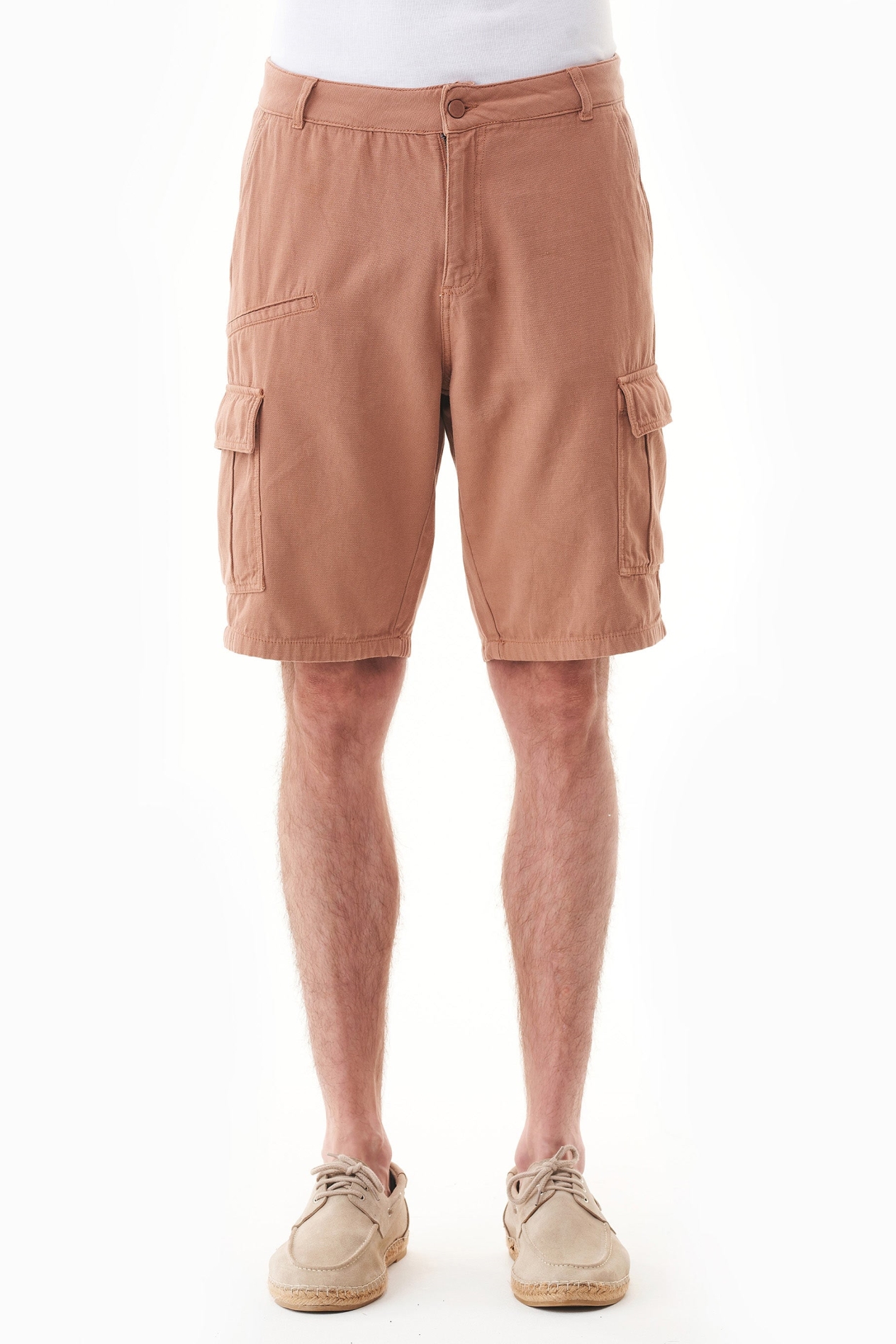 ORGANICATION Herren vegan Cargo Shorts Dunkel Haselnussbraun