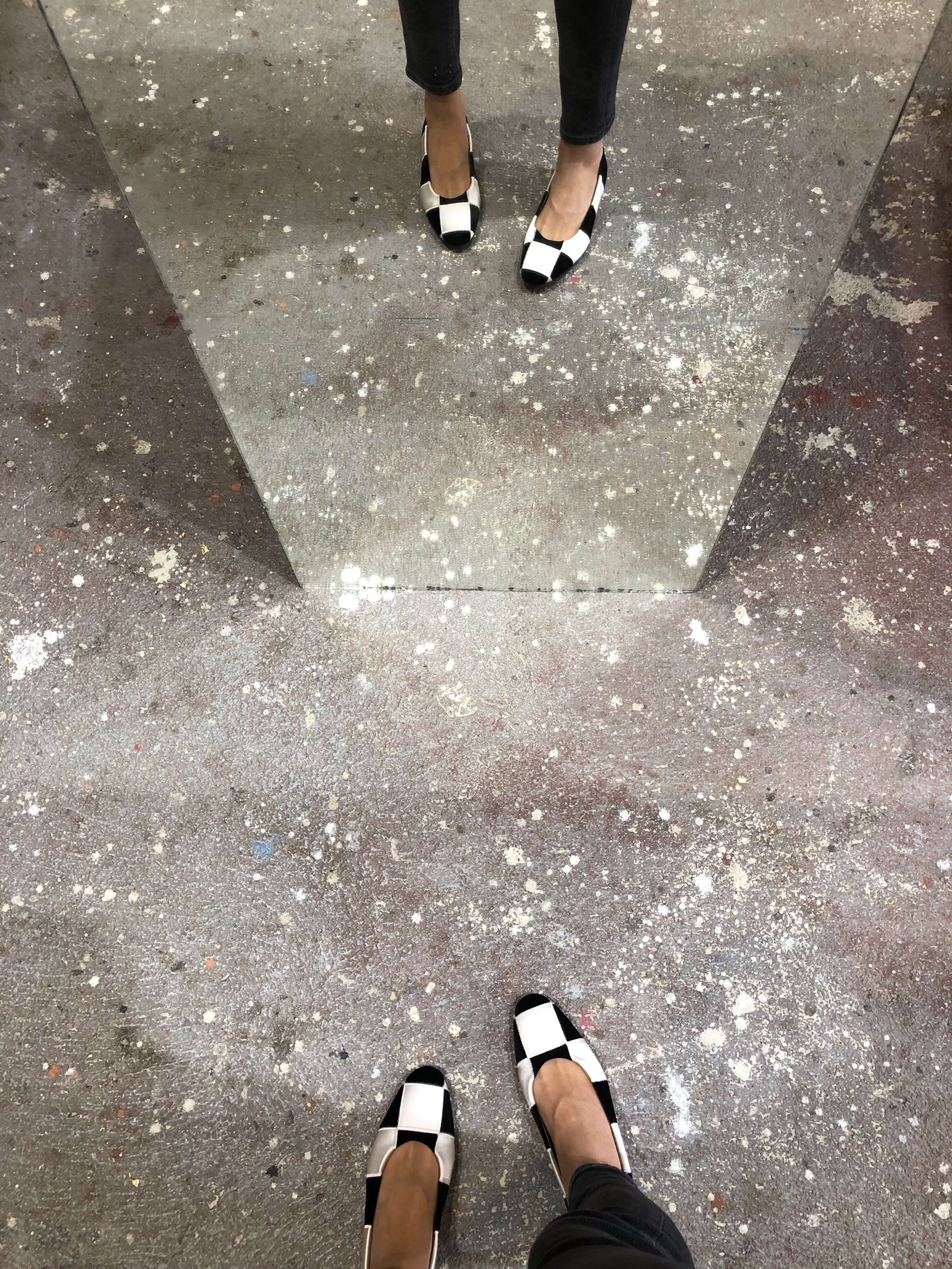 72809 - Damen vegan Ballerinas Queens Gambit Schwarz & WeiÃŸ