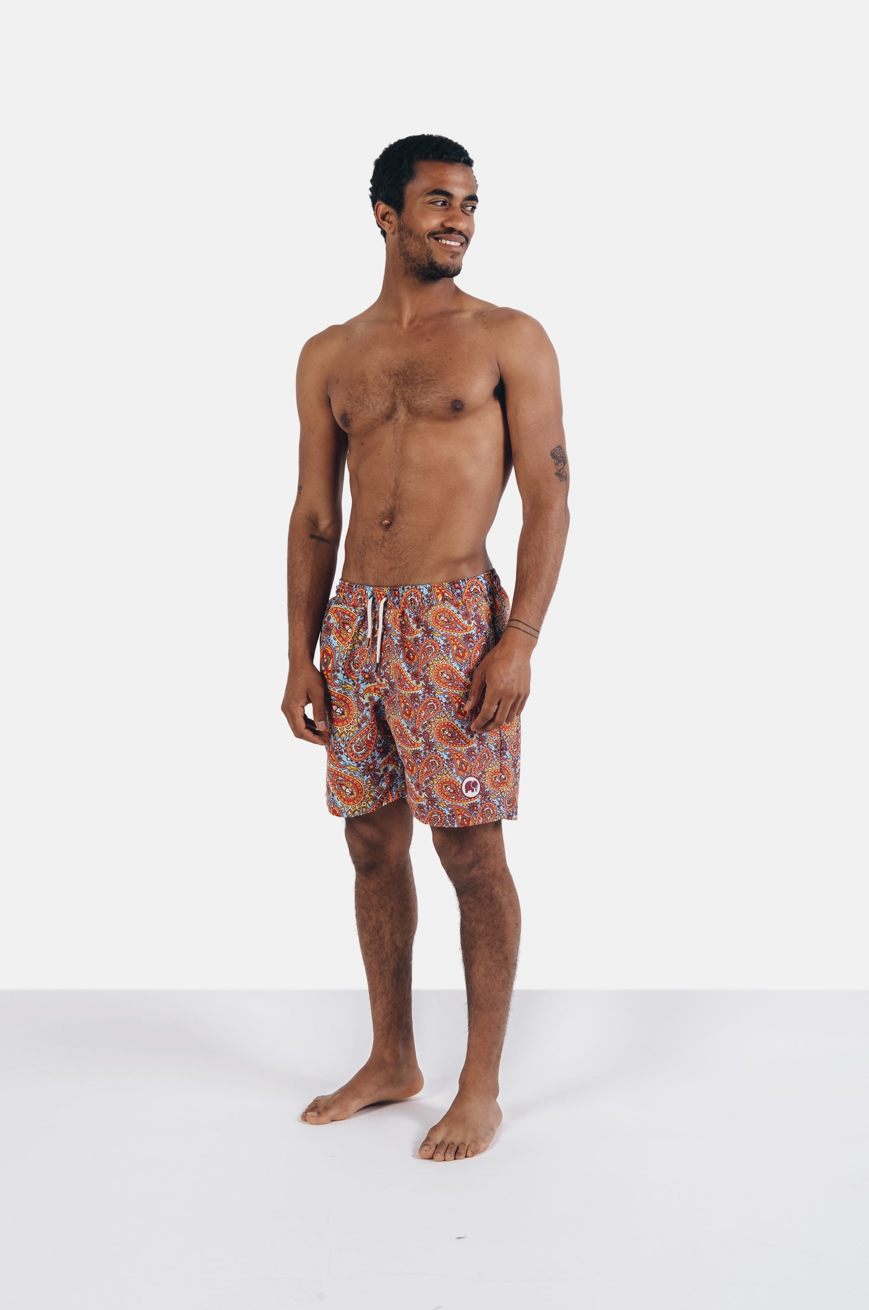 Trendsplant men vegan Swim Trunks Caribbean Paisley