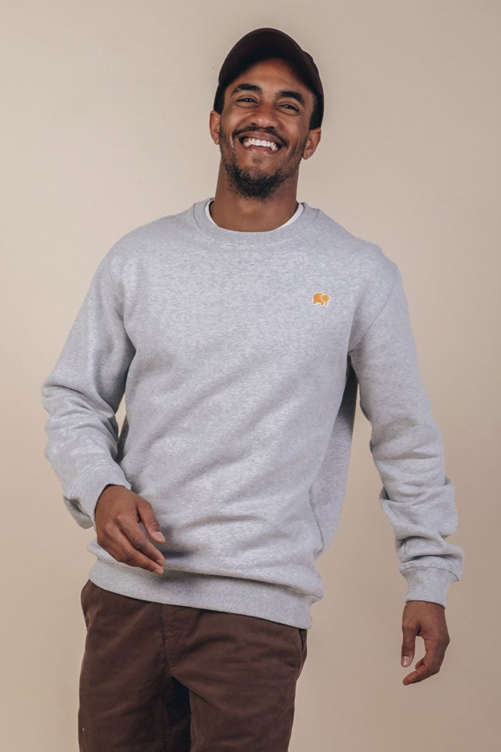 Image of Trendsplant mannen vegan Trui Essential Grijs Heide