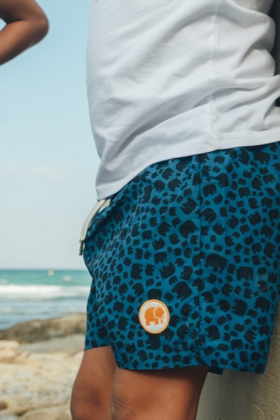 Trendsplant unisex vegan Swim Trunks Manada Tonal Navy Blue