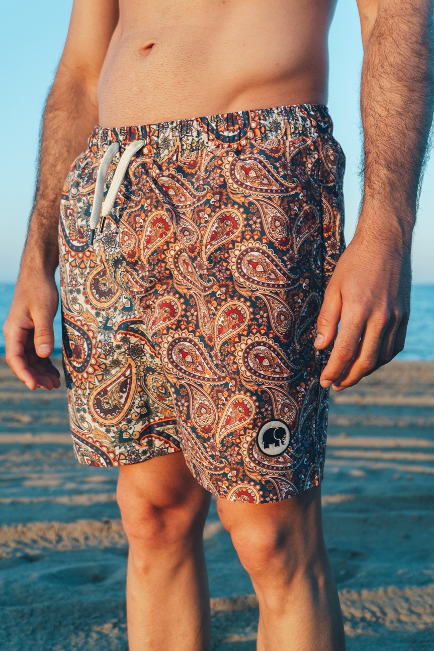Image of Trendsplant mannen vegan Zwembroek Ocean Paisley