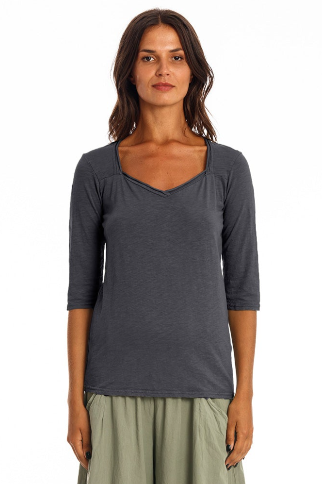 RAVENS VIEW IBIZA Damen vegan Top Sasha Lava Blau
