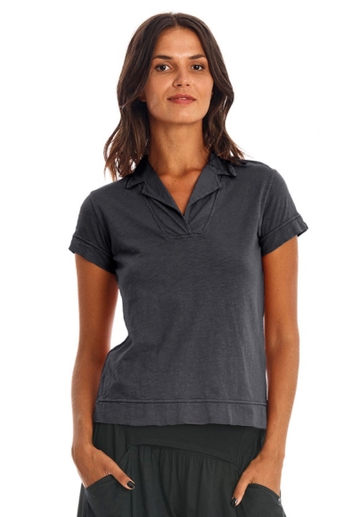 Image of RAVENS VIEW IBIZA dames vegan Poloshirt Alexa Lavablauw