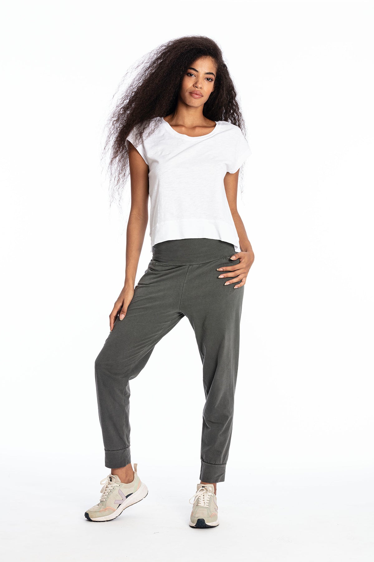 RAVENS VIEW IBIZA womens vegan Yoga Pants Goa Anthracite Grey