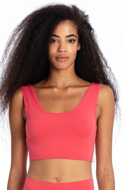 73516 - Damen vegan Yoga Top Elektrisch Rot