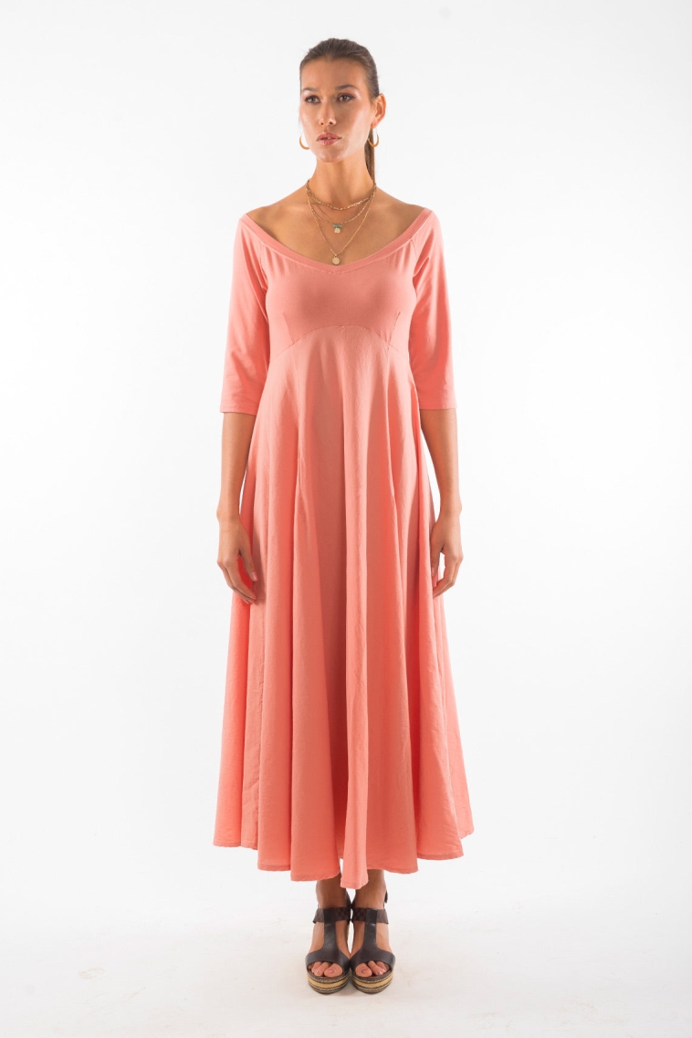 RAVENS VIEW IBIZA Damen vegan Kleid Monica Coral Clay