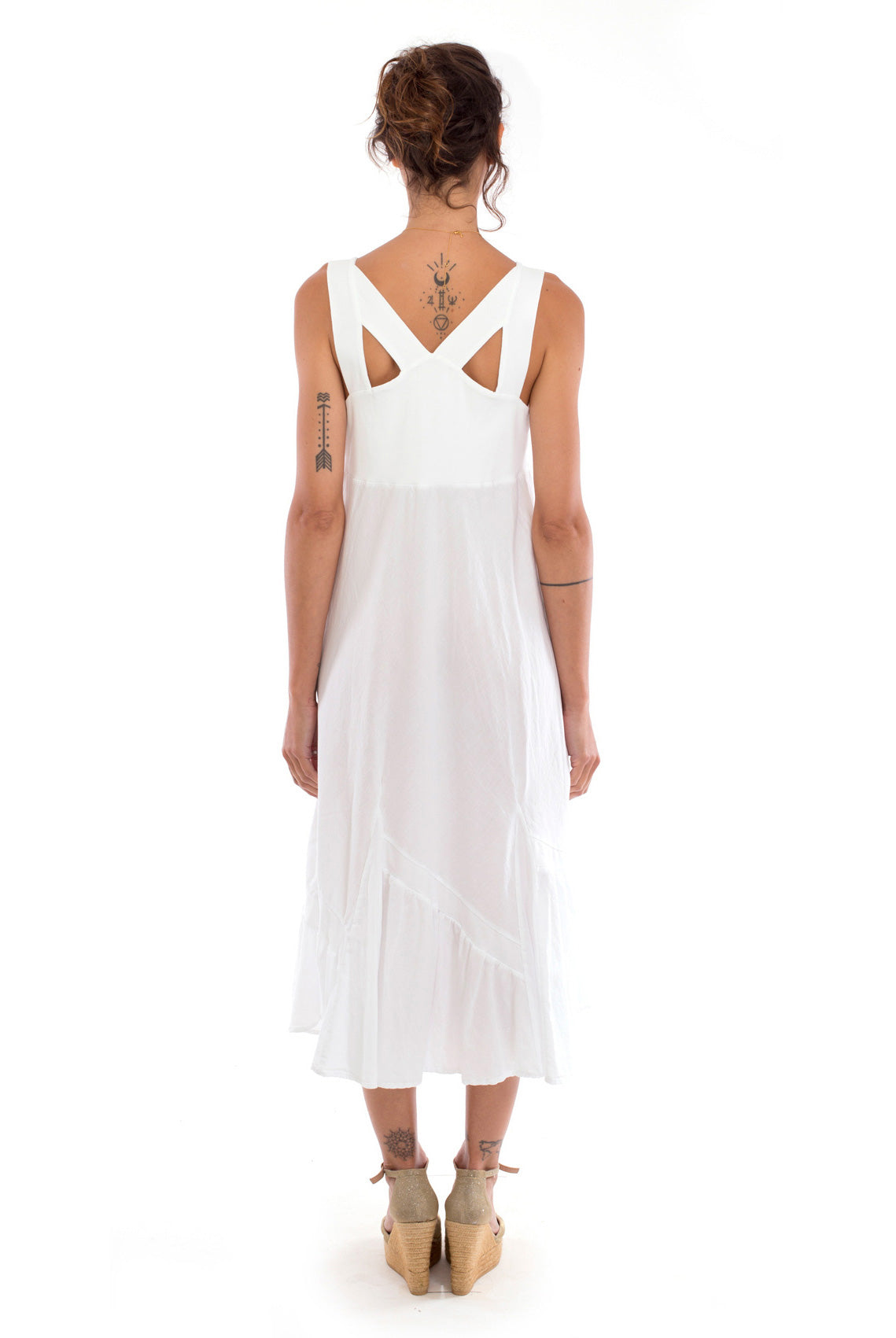 RAVENS VIEW IBIZA womens vegan Dress Coco White