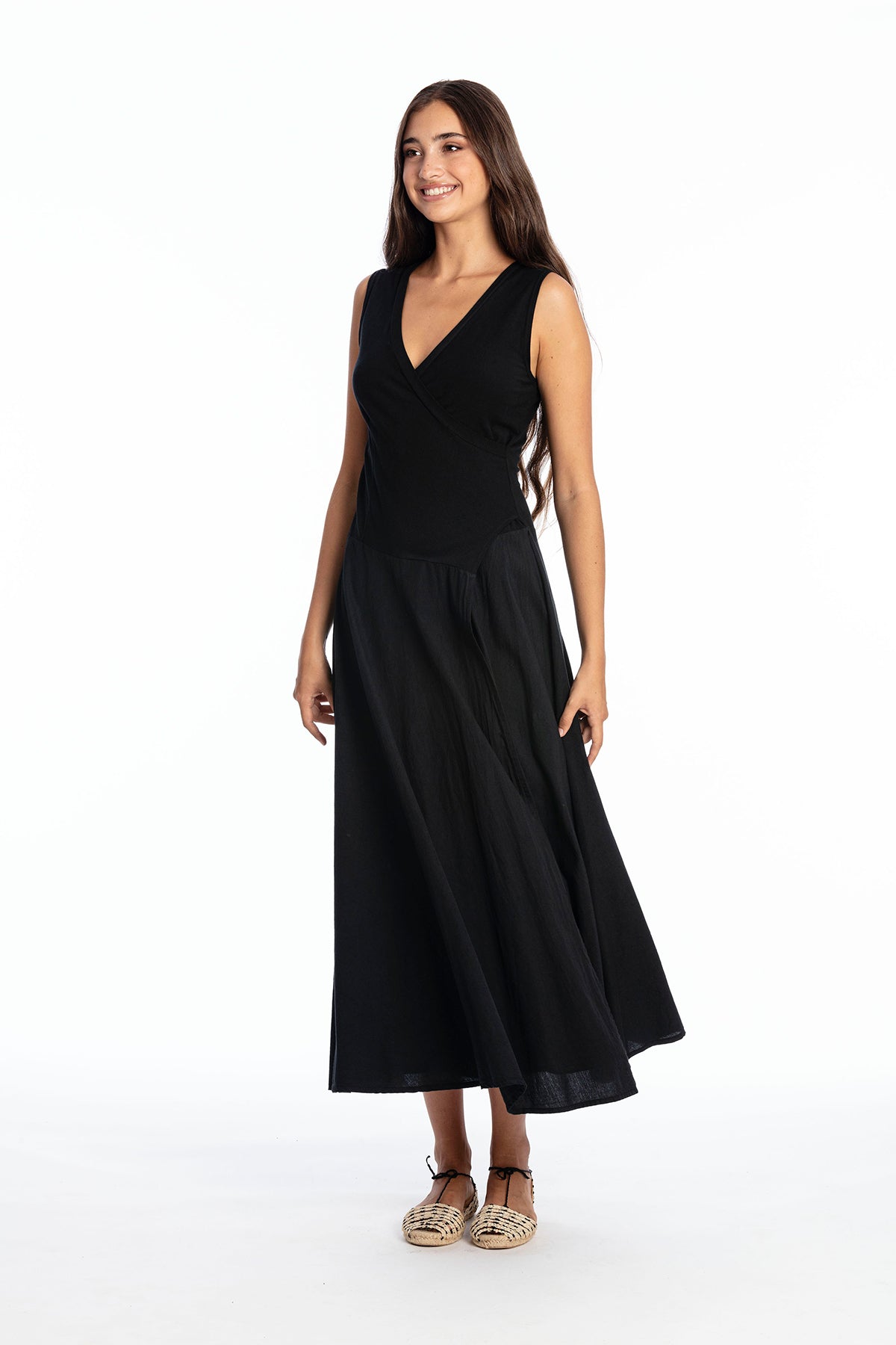 RAVENS VIEW IBIZA womens vegan Dress Sleeveless Veronika Black