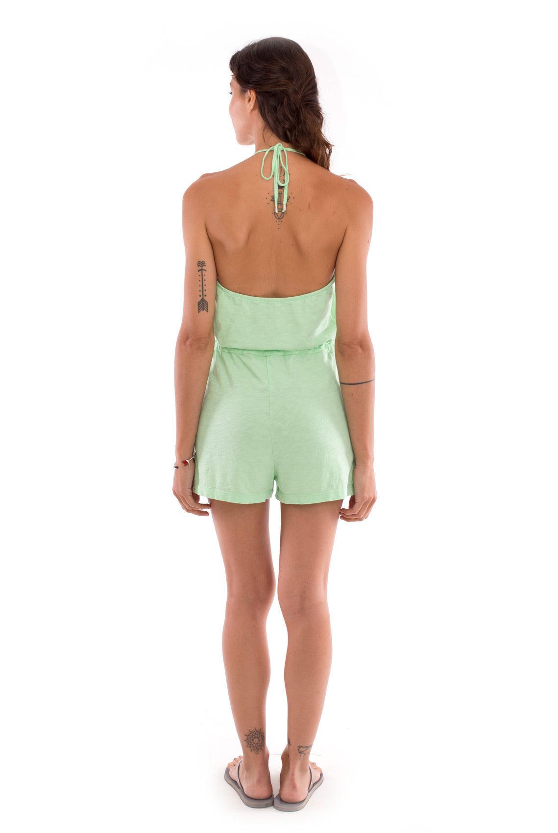 RAVENS VIEW IBIZA womens vegan Playsuit Aruba Short Mono Mint Green