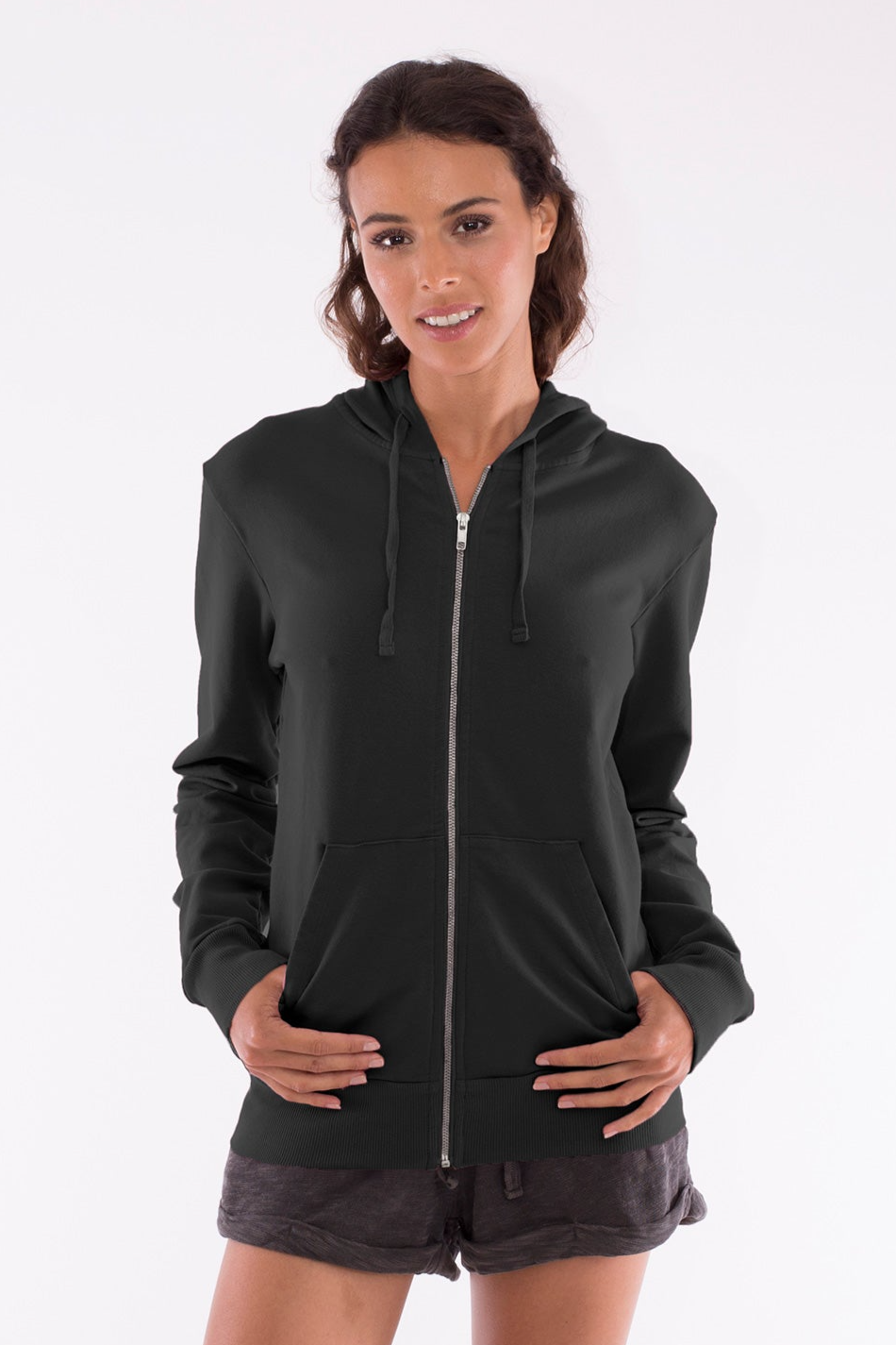 Image of RAVENS VIEW IBIZA dames vegan Hoodie Zip Vedra Zwart