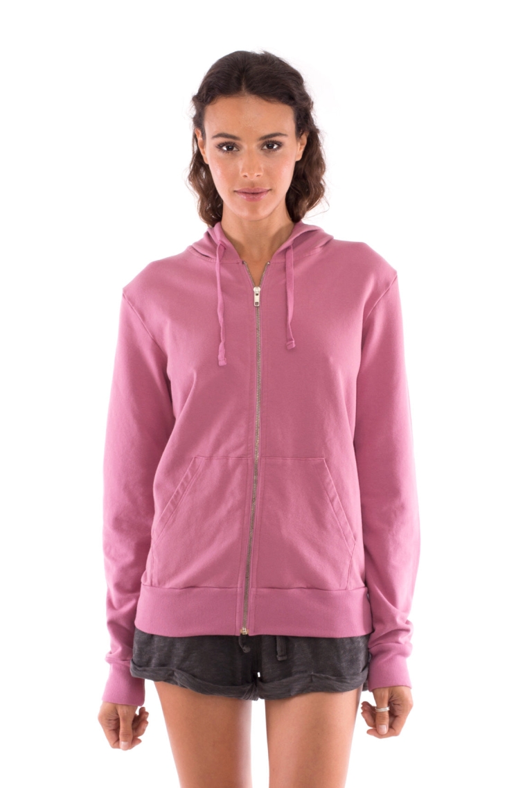Image of RAVENS VIEW IBIZA dames vegan Hoodie Zip Vedra Violet Roze