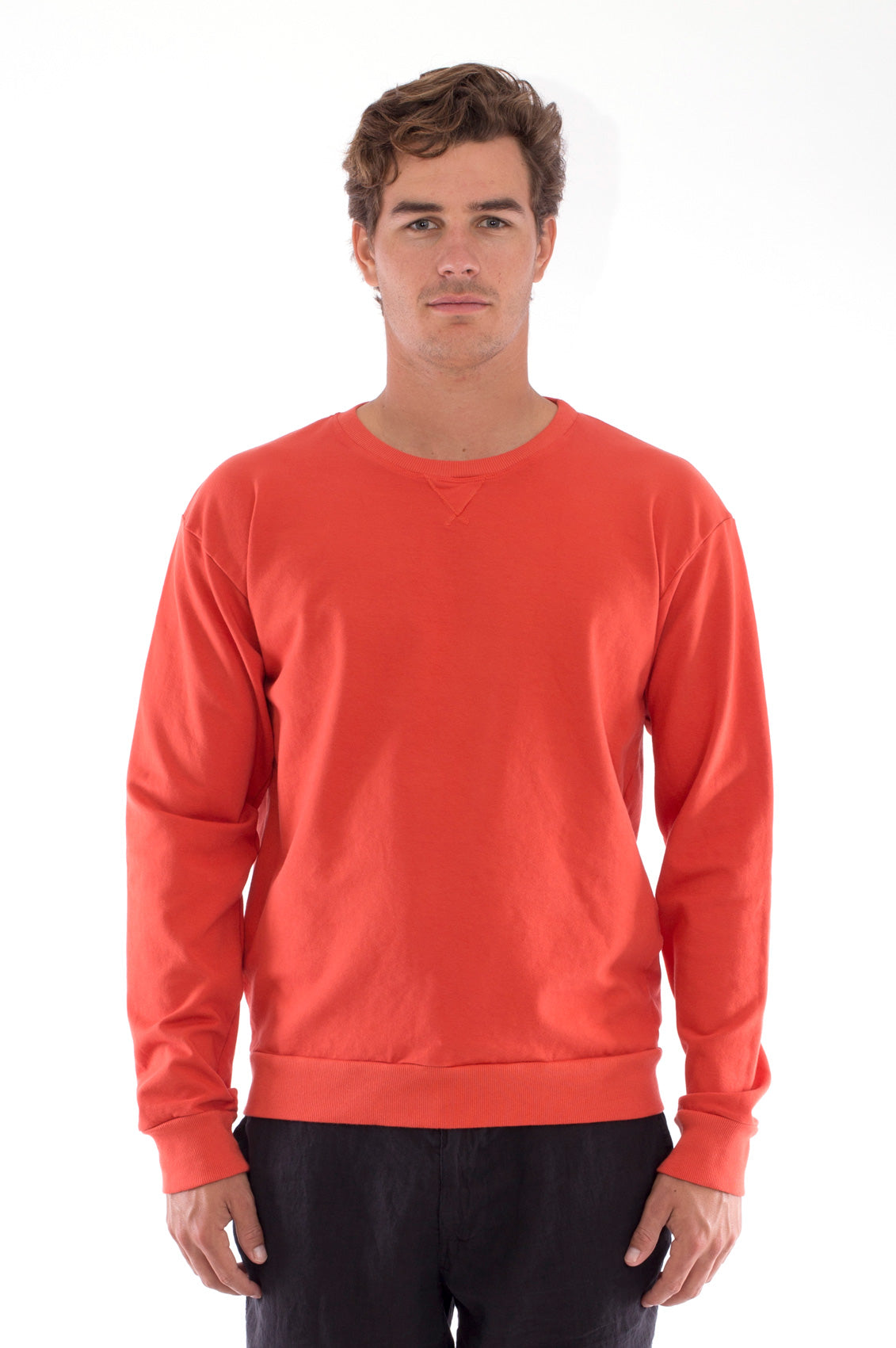 Image of RAVENS VIEW IBIZA mannen vegan Sweatshirt Salinas Terracotta Oranje