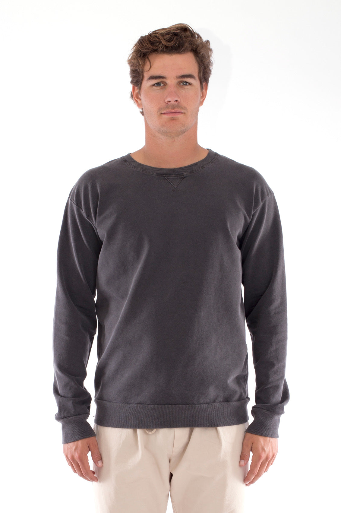 Image of RAVENS VIEW IBIZA mannen vegan Sweatshirt Salinas Antracietgrijs