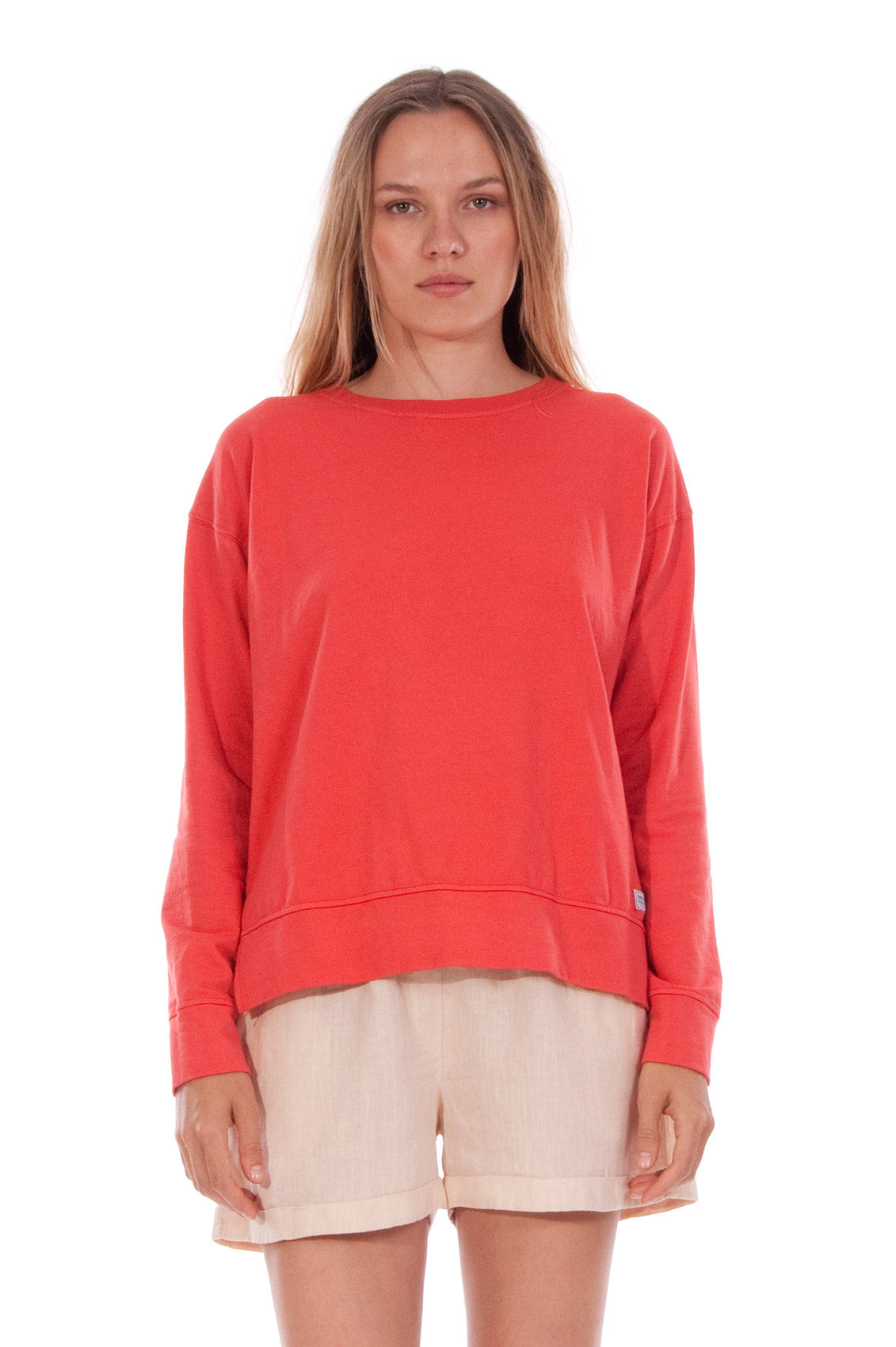 Image of RAVENS VIEW IBIZA dames vegan Sweatshirt Mia Candy Rood