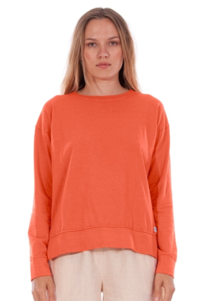 Image of RAVENS VIEW IBIZA dames vegan Sweatshirt Mia Terracotta Oranje