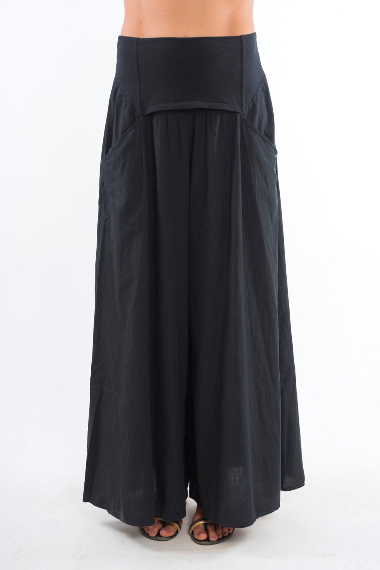Image of RAVENS VIEW IBIZA dames vegan Broek Easy Skirt Zwart