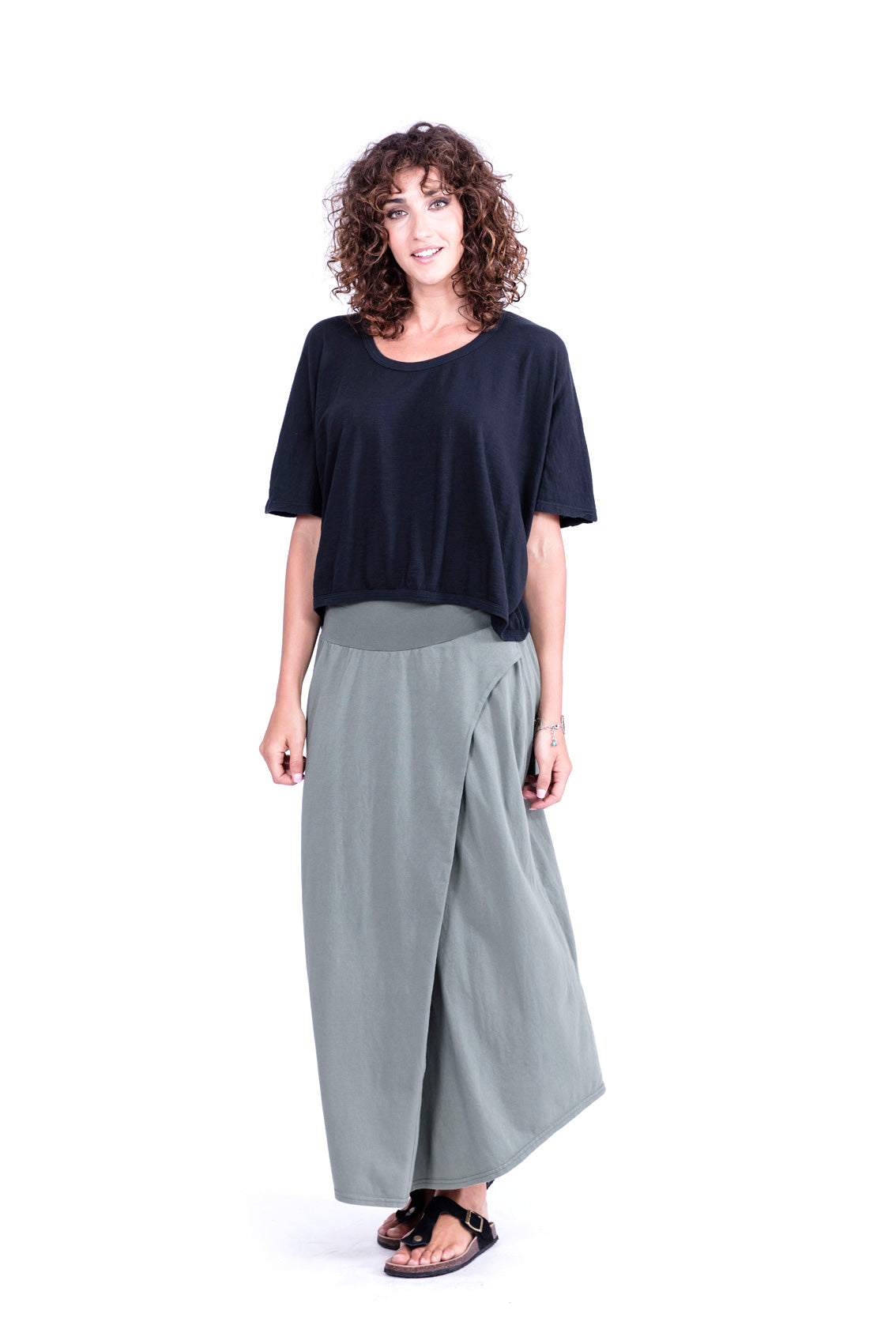 RAVENS VIEW IBIZA womens vegan Skirt Pareo Khaki Green