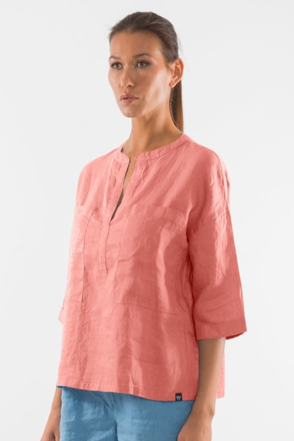 Image of RAVENS VIEW IBIZA dames vegan Shirt Ebba Coral Clay