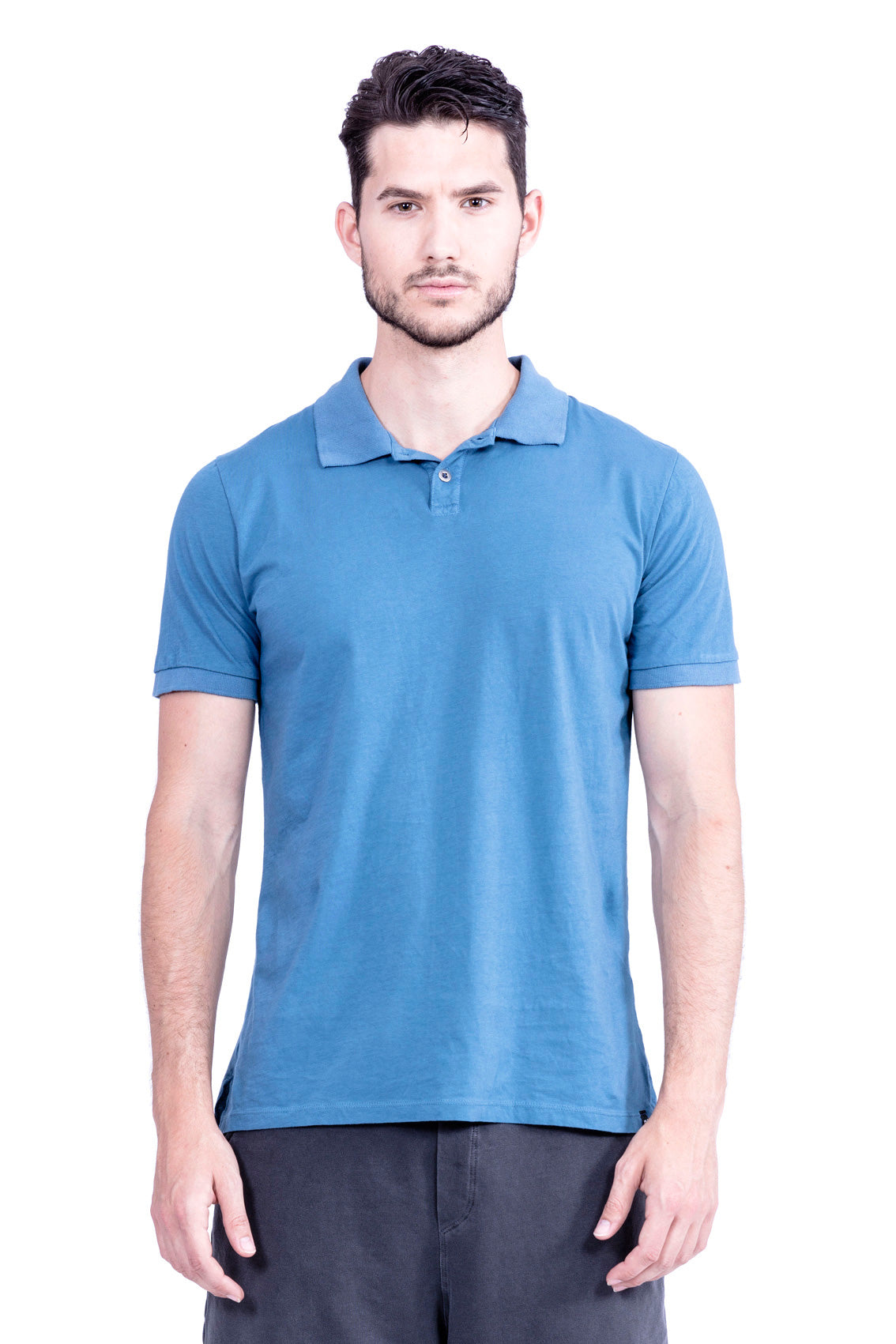 74254 - Herren vegan Polo-T-Shirt Maui Blau