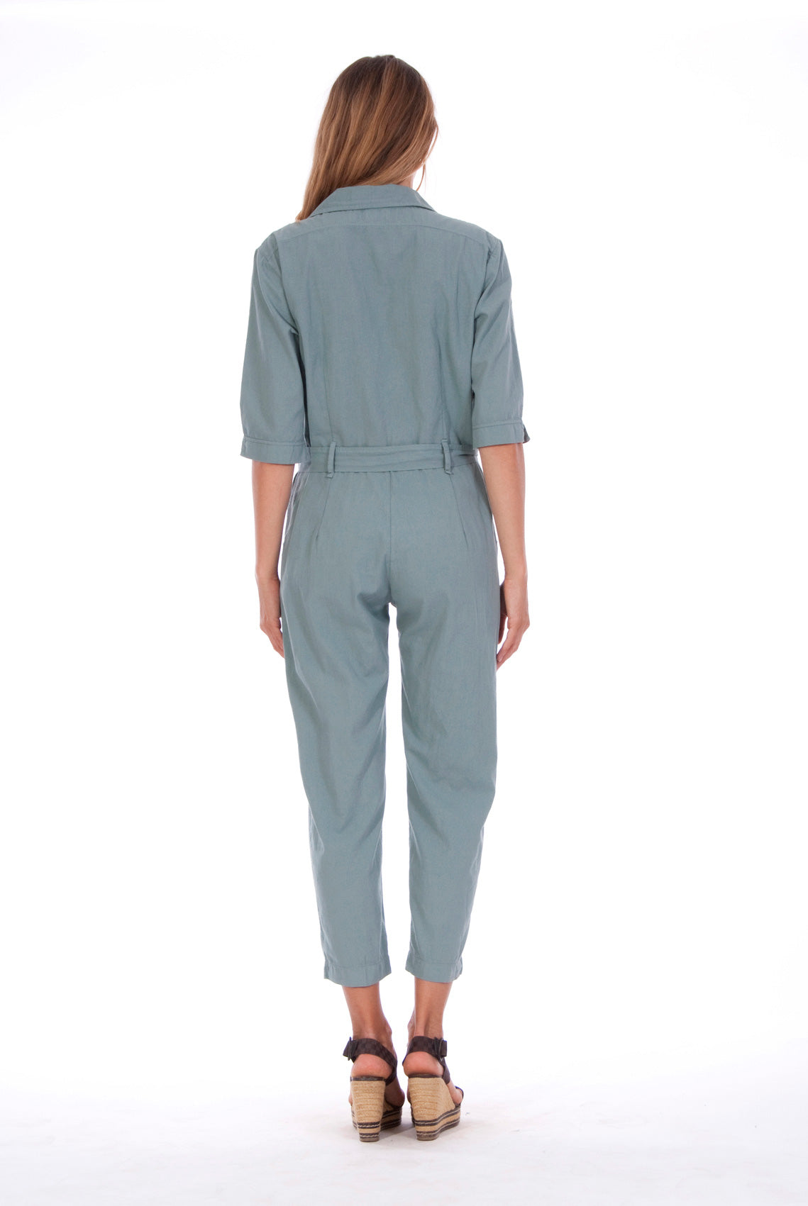 RAVENS VIEW IBIZA womens vegan Jumpsuit Chic Mono Chinois Green
