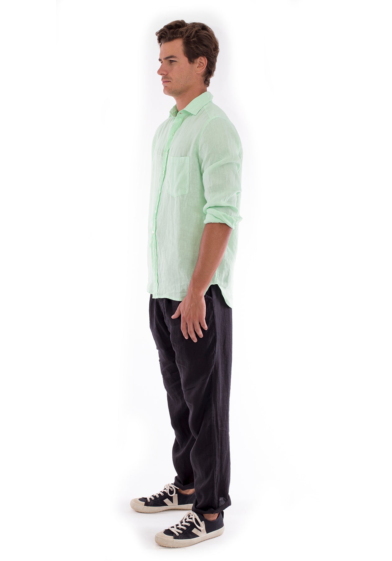 RAVENS VIEW IBIZA men vegan Shirt James Mint Green