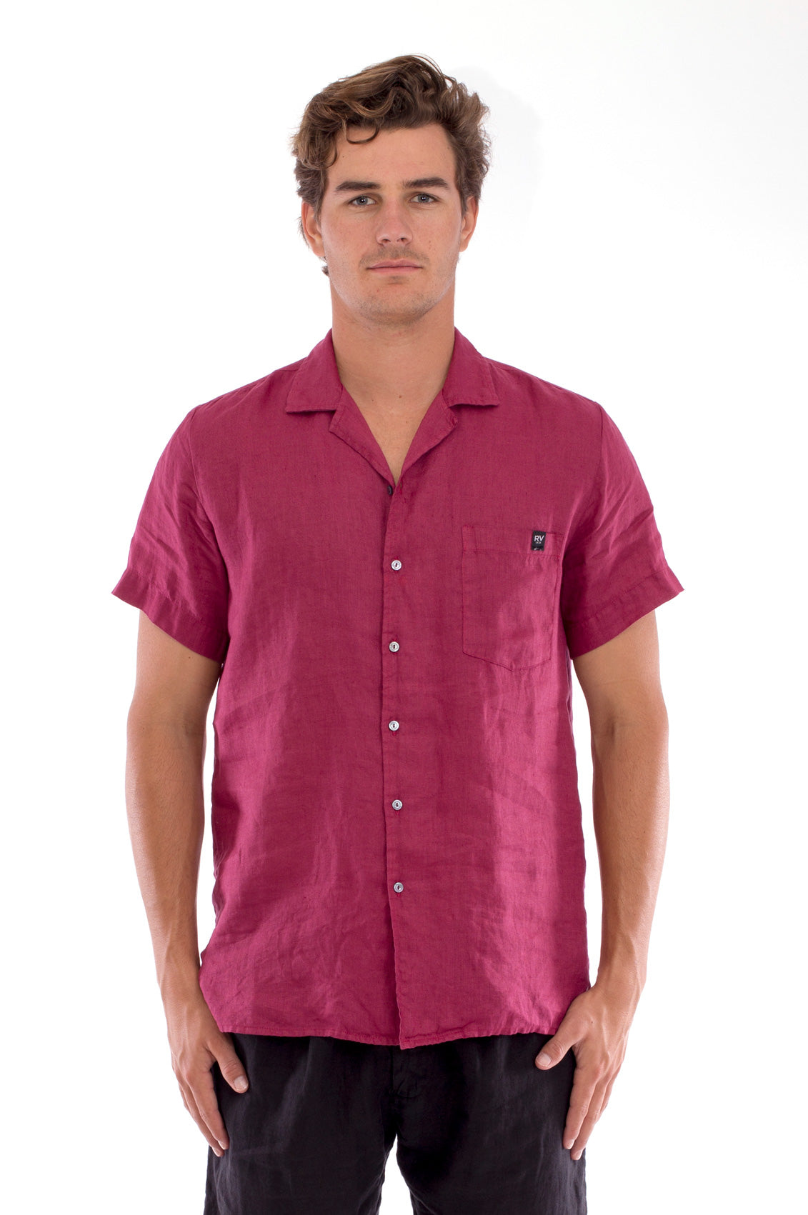 Image of RAVENS VIEW IBIZA mannen vegan Shirt Marlon Granaat Roze