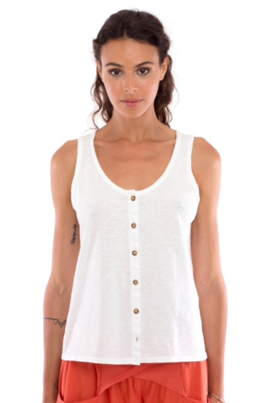RAVENS VIEW IBIZA womens vegan Top Athena White