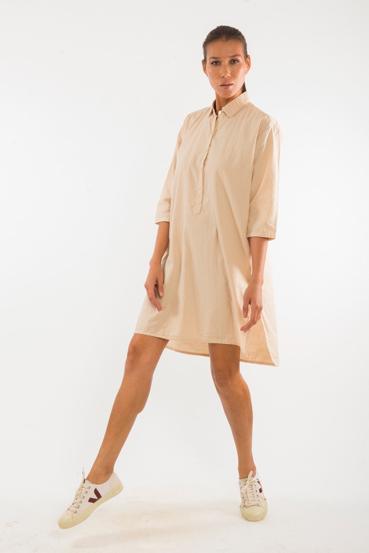 Image of RAVENS VIEW IBIZA dames vegan Shirtjurk Isla Sand Beige