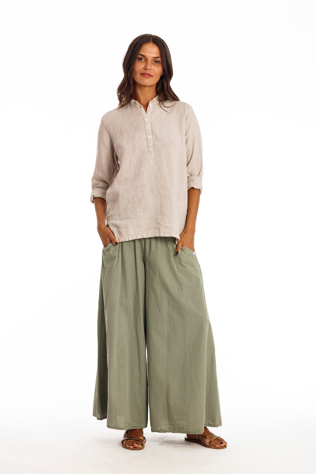 RAVENS VIEW IBIZA Shirt Lian Stone Grey