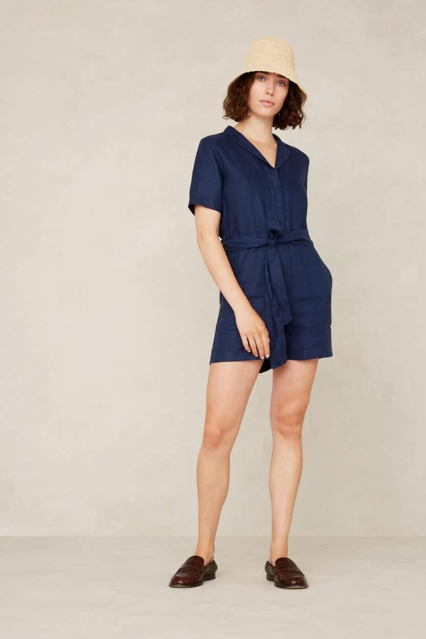 Kings Of Indigo Damen vegan Playsuit Janelle Dunkelblau