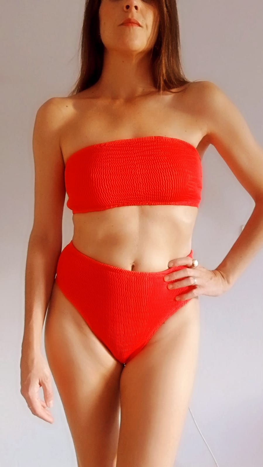 CALAMOON womens vegan Briefs High Brazilian Red