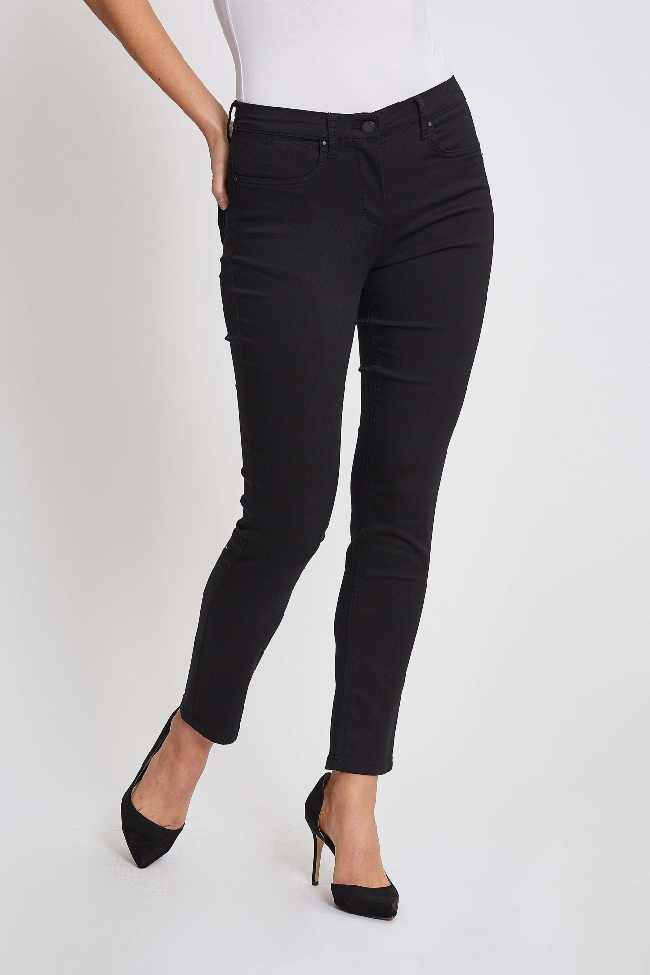 LAURIE Damen vegan Hose Laura Slim Sl Schwarz