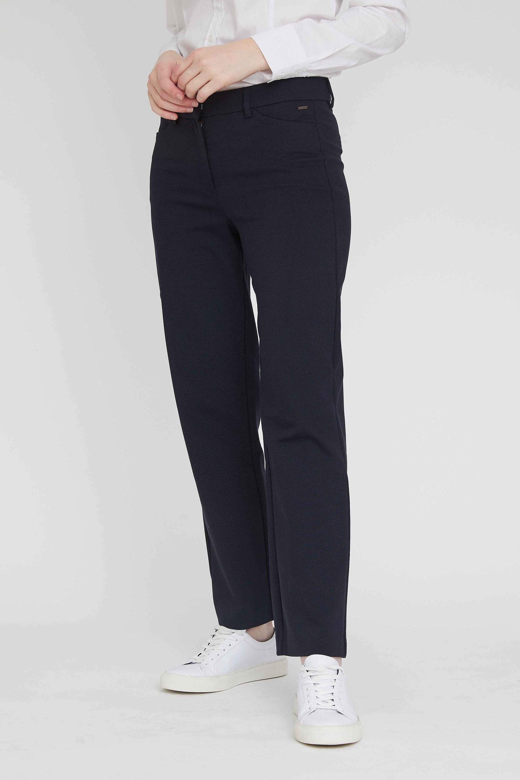 LAURIE Damen vegan Hose Palmer Straight Sl Nachtblau