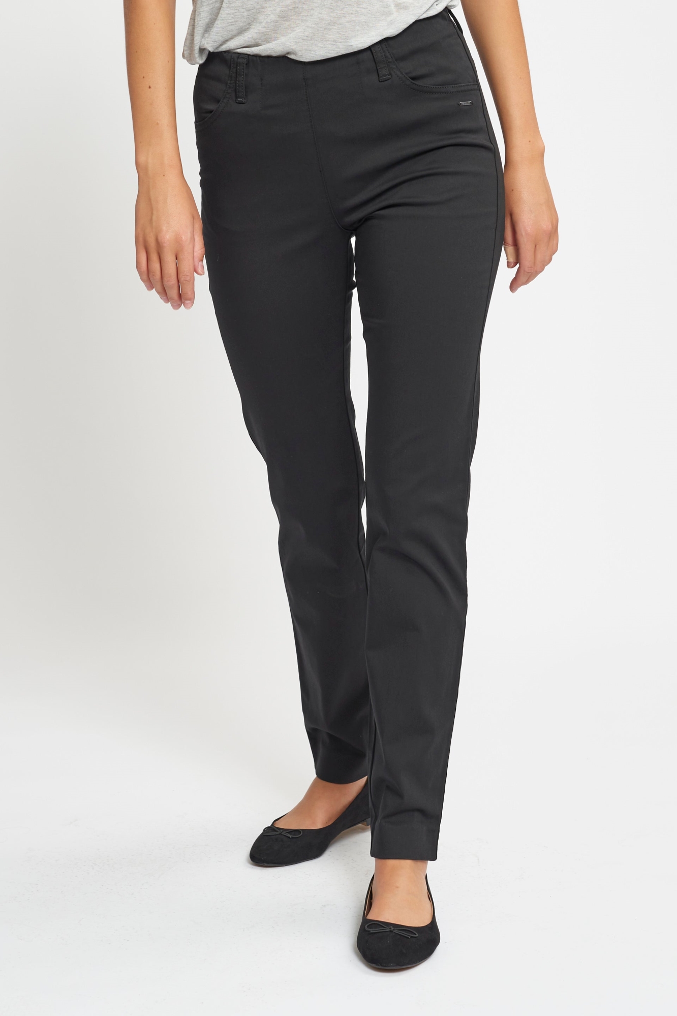 LAURIE Damen vegan Hose Kelly Regular Ml Schwarz