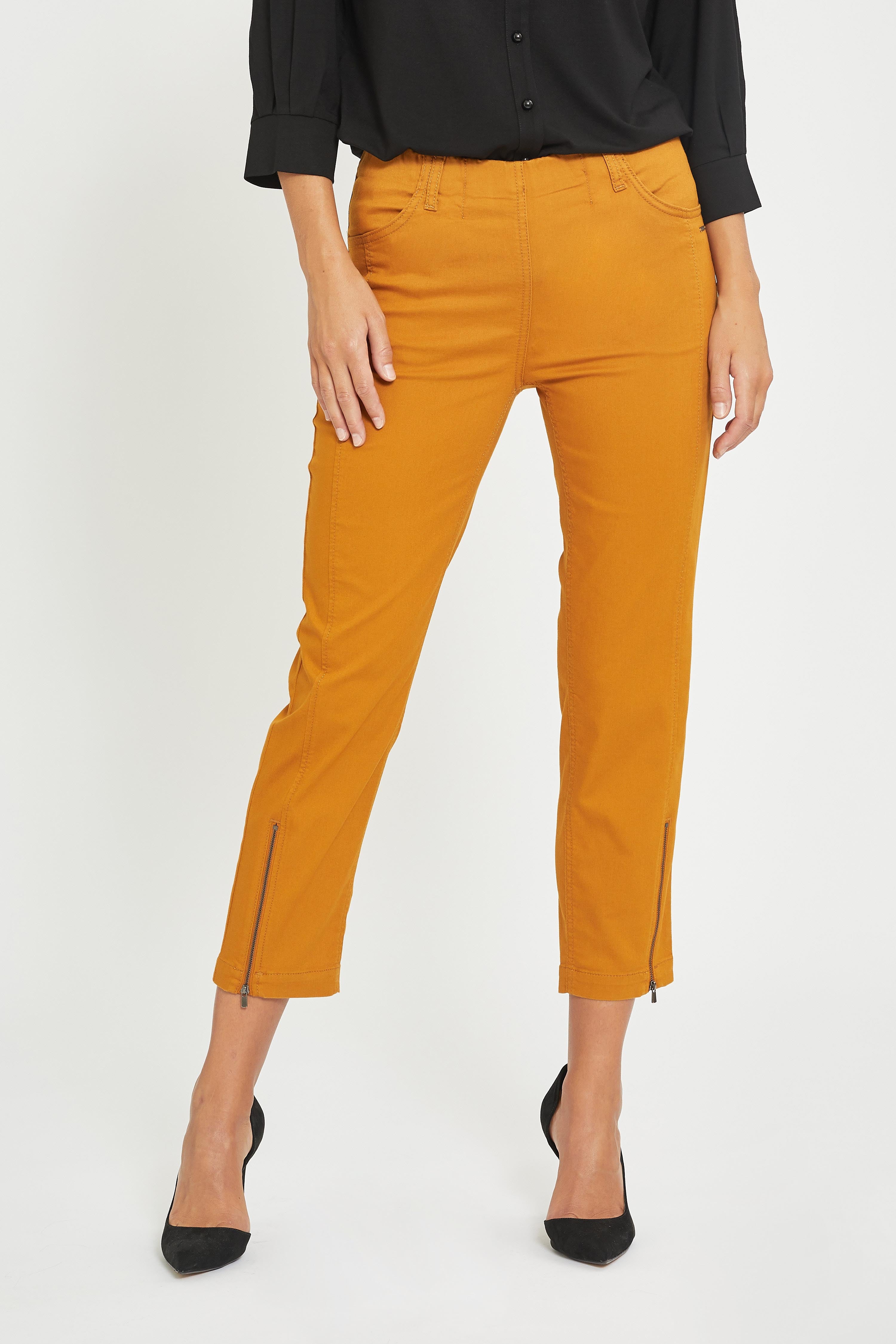 LAURIE Damen vegan Hose Piper Regular Crop Ginger