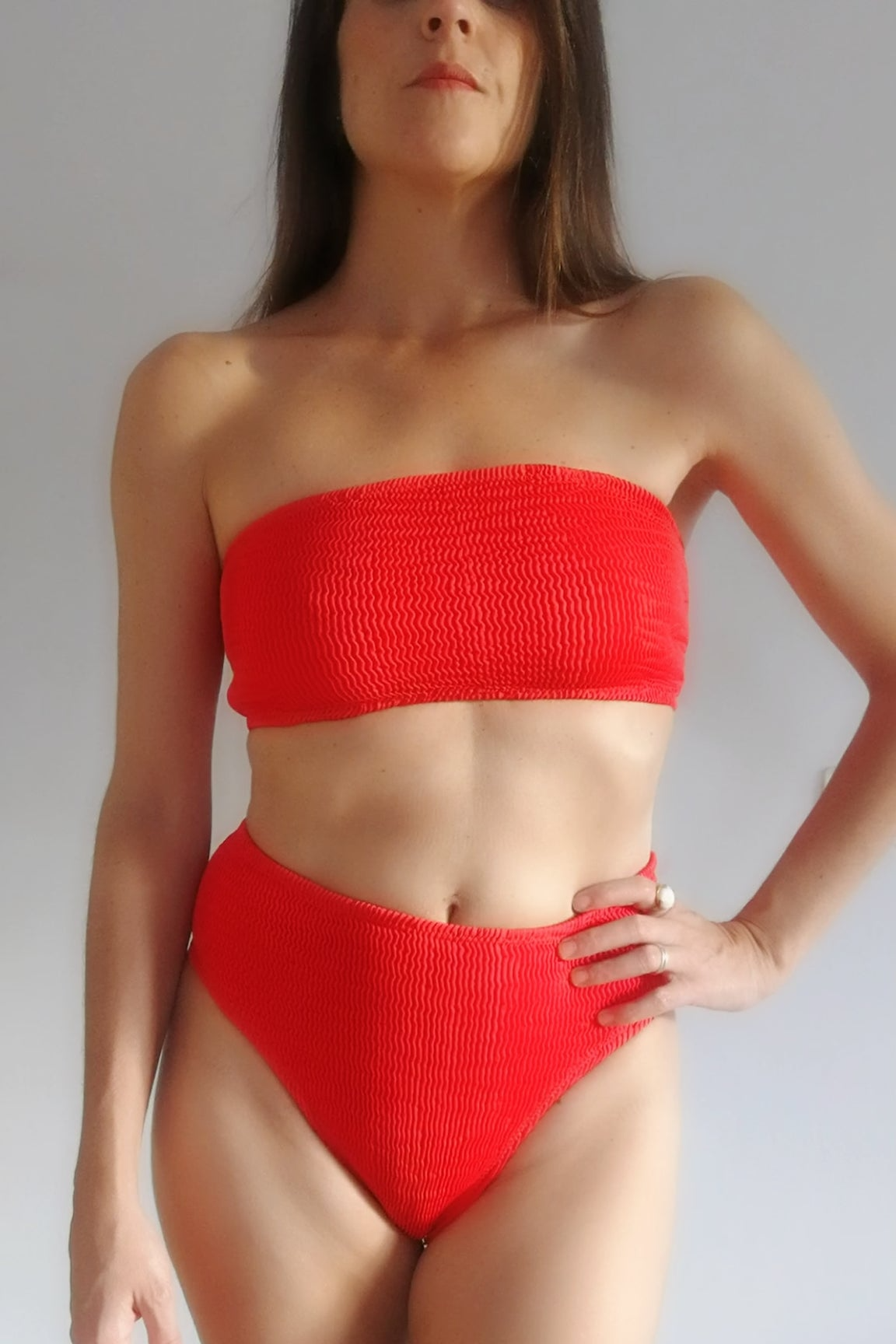 CALAMOON womens vegan Briefs High Red