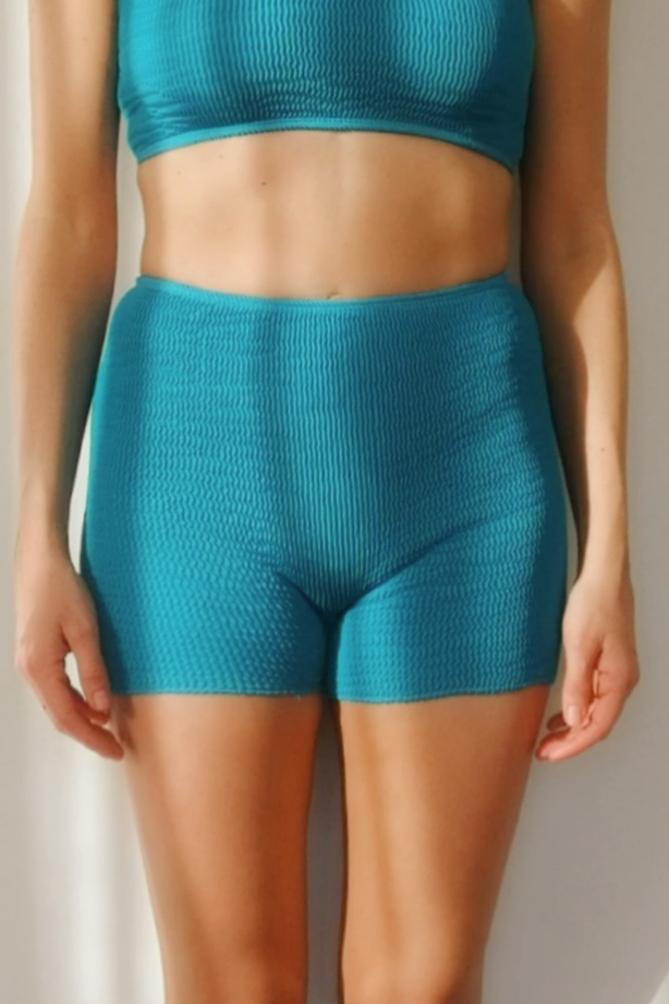 CALAMOON Damen vegan Shorts Blau