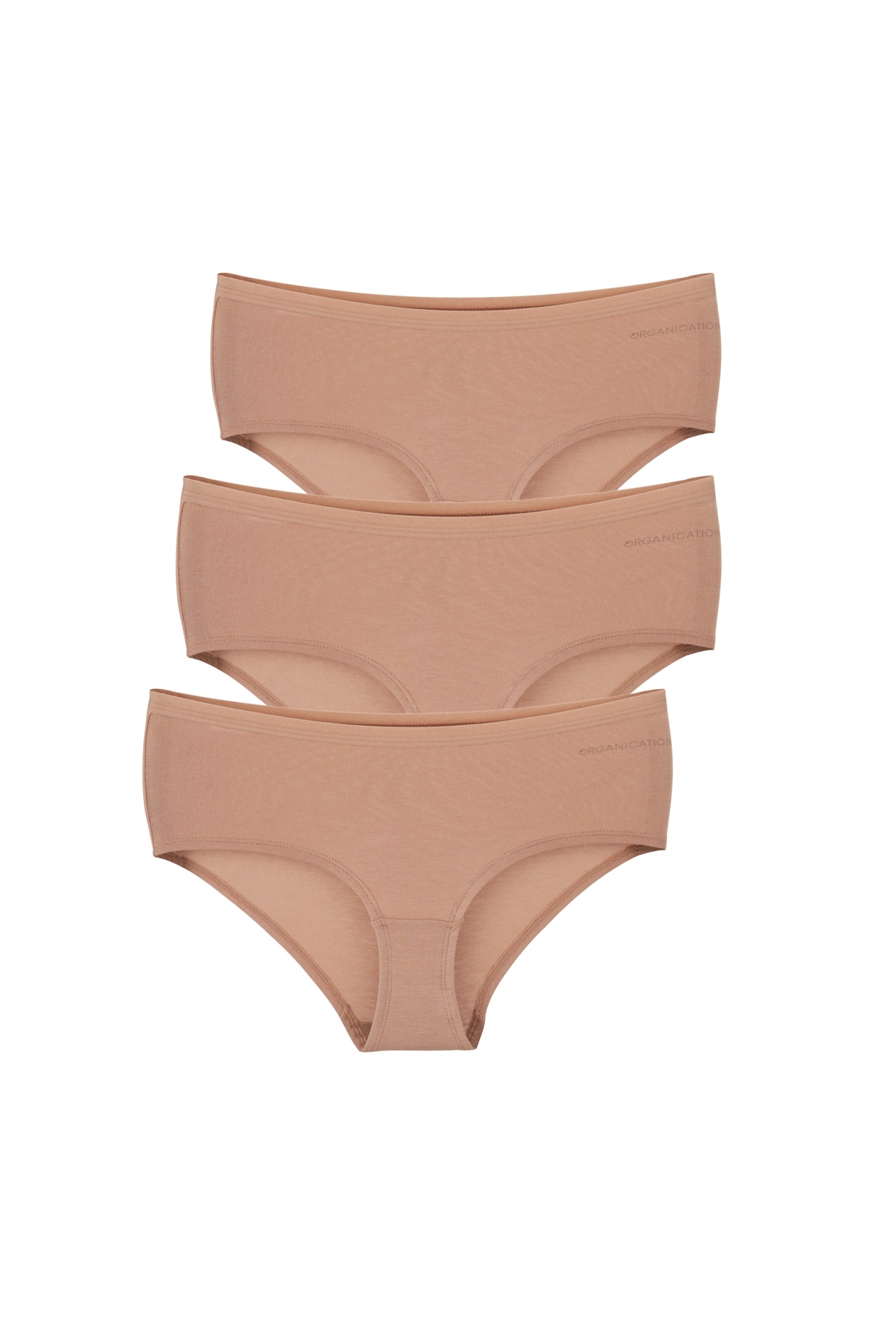 ORGANICATION womens vegan Hipster Karinna Beige 3-Pack