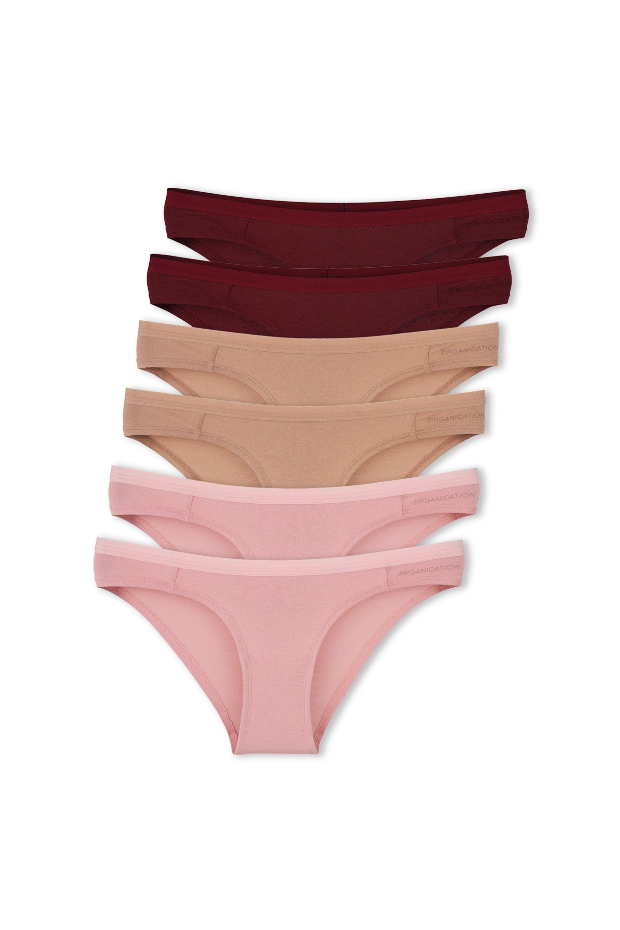 ORGANICATION Damen vegan Kamilla Slip Aus Bio-Baumwolle Und Tencelâ„¢ Modal-Mix Im 6er-Pack