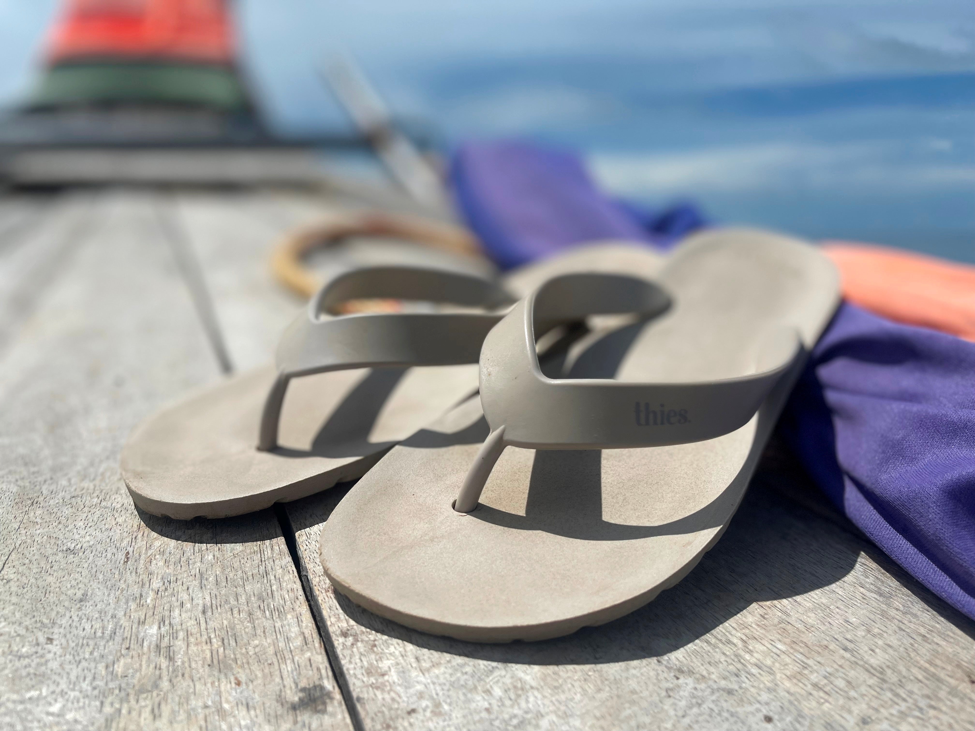 thies men vegan Flip Flops Eco Beige