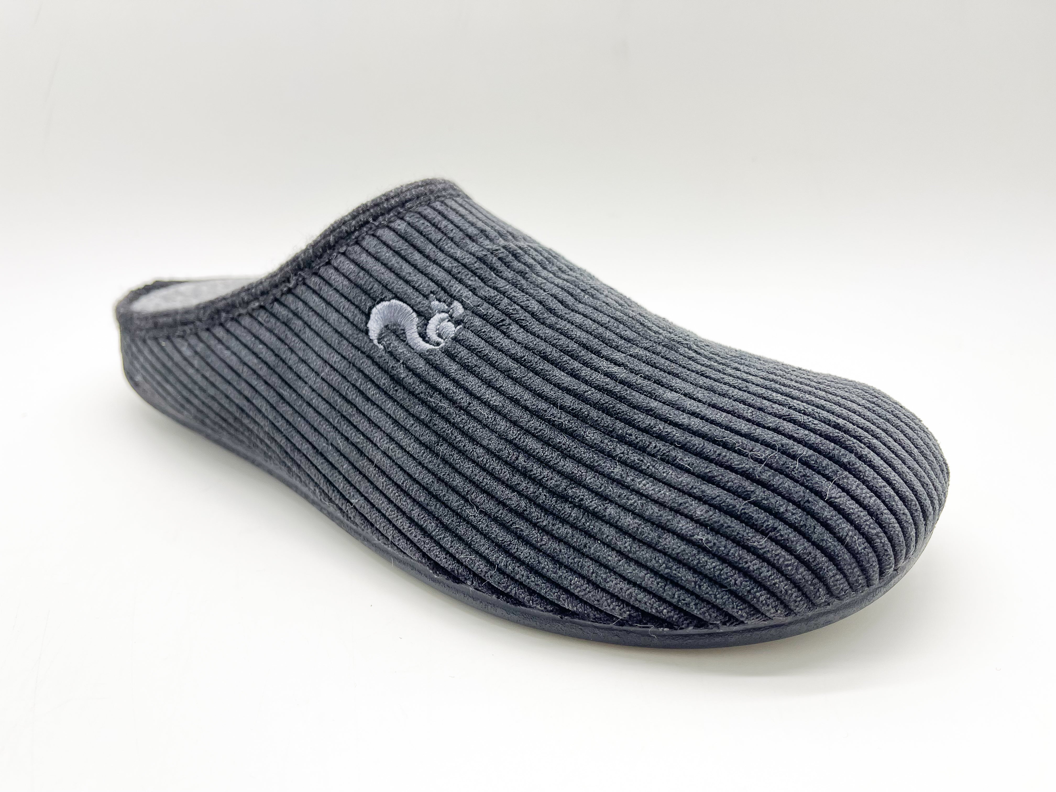 thies men vegan Slipper Eco Cord Dark Grey