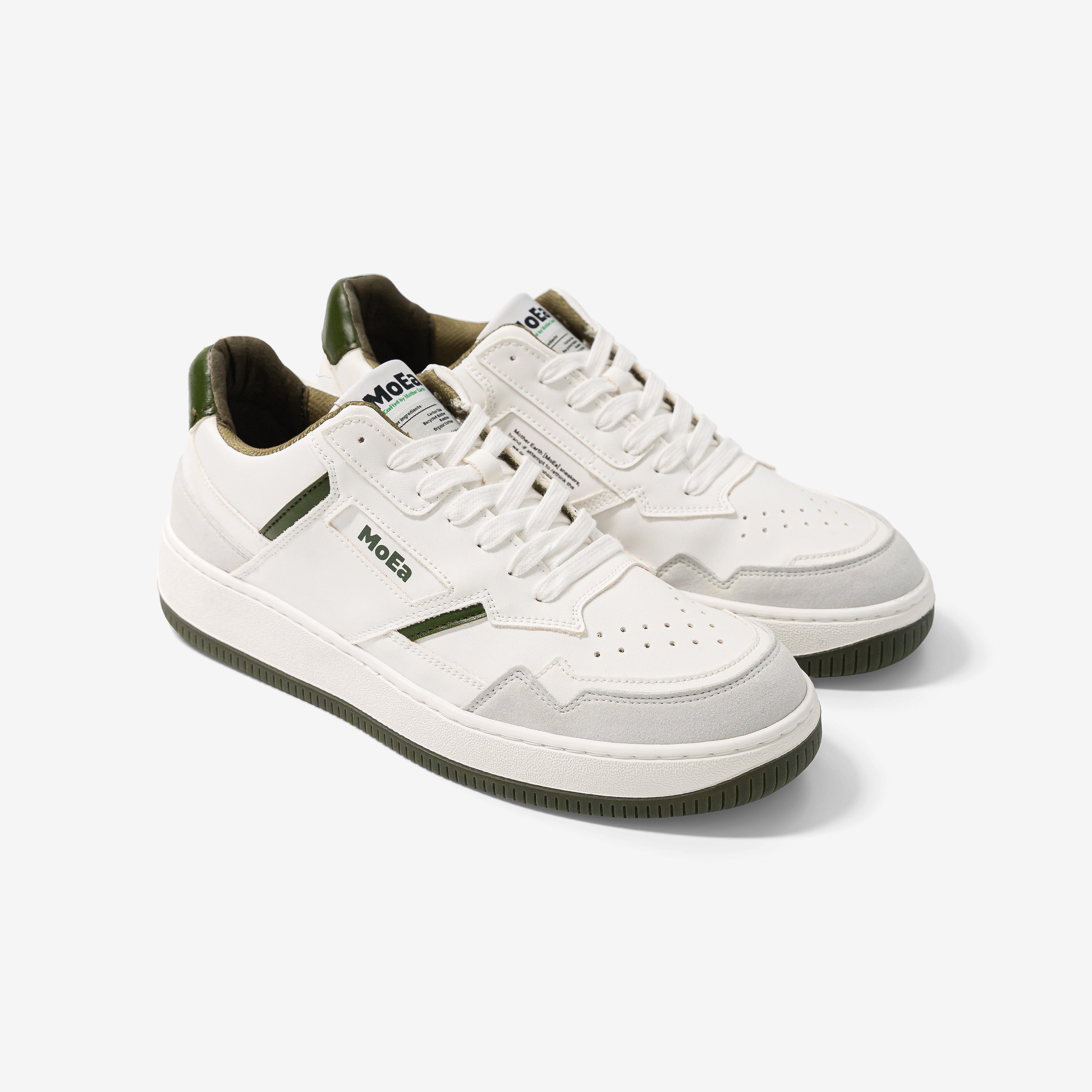 MoEa men vegan Sneakers Gen1 Cactus White & Green