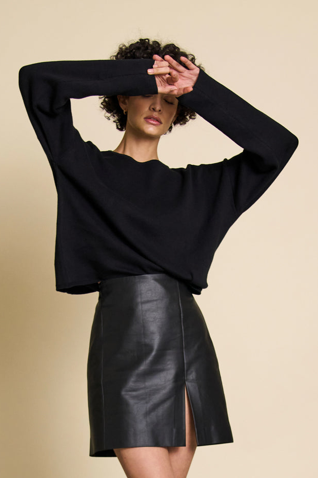 Image of JAN 'N JUNE dames vegan Licht Gebreide Trui Williamsburg Zwart