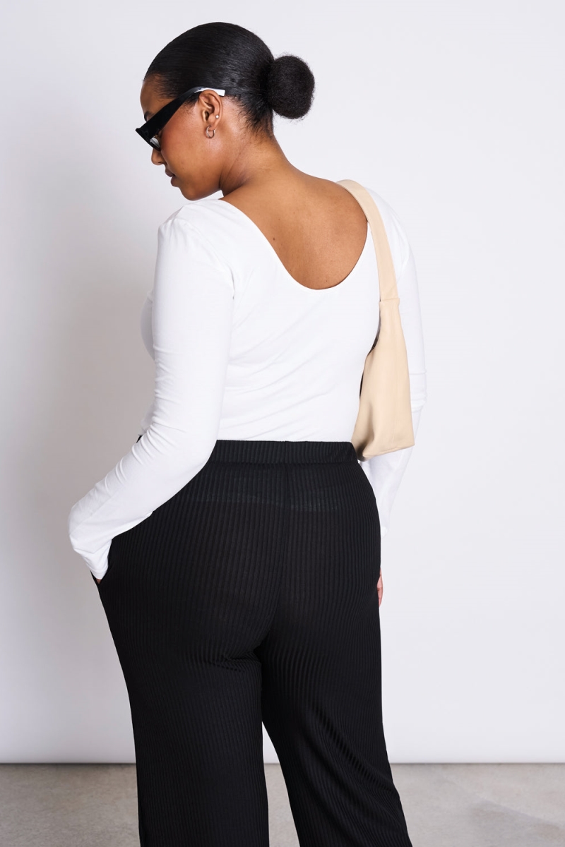 JAN N JUNE JAN 'N JUNE Damen vegan T-Shirt Longsleeve Leon Soft White
